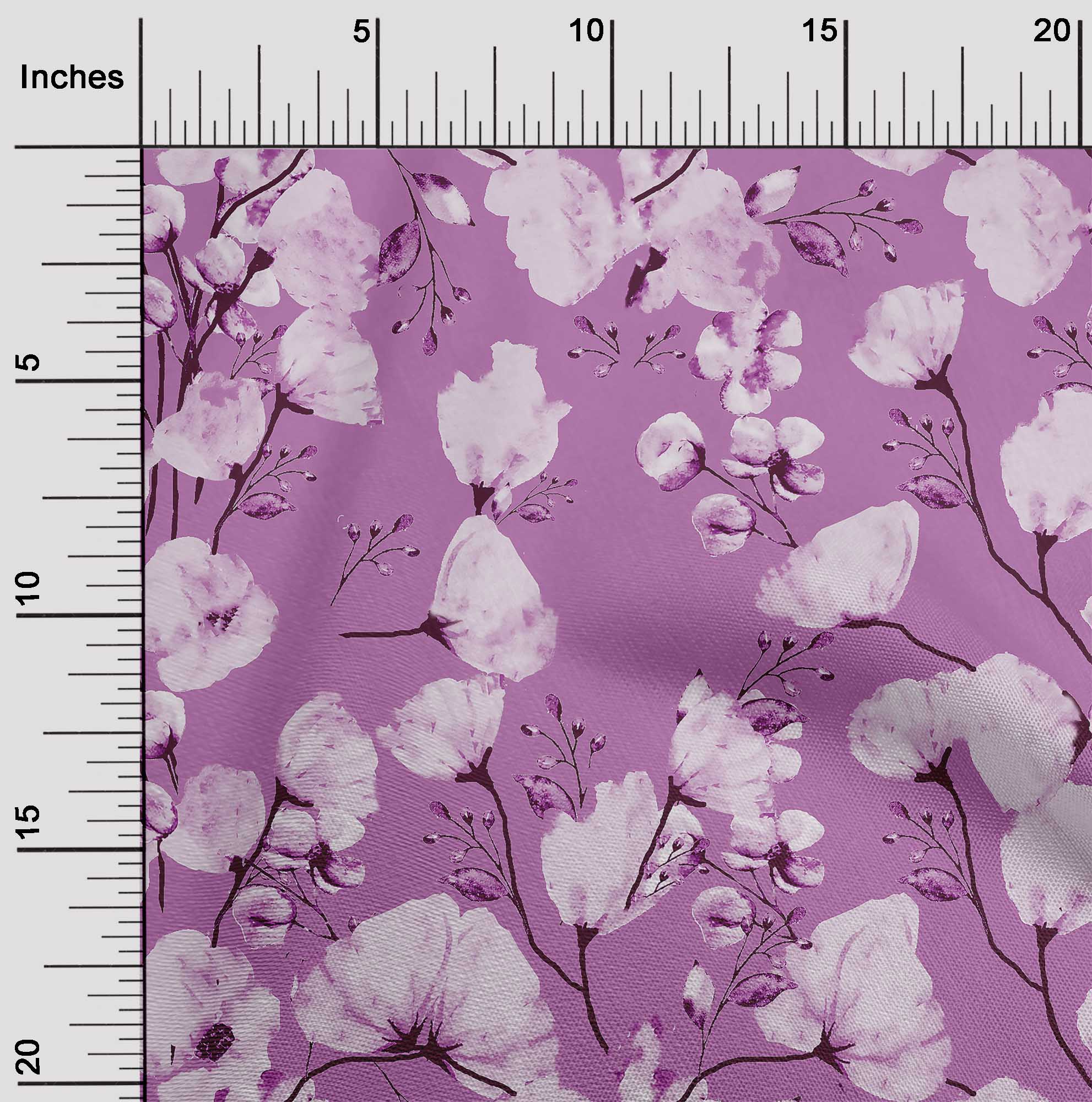 

oneOone Бавовна Flex Dusty Teal Green Тканина Квітковий матеріал сукні Тканина з принтом Тканина у дворі 40 дюймів 42 Inch Wide - Viscose Chiffon рожевий