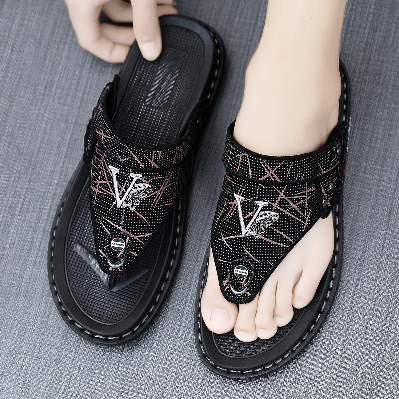 Fashion Summer Flip Flops for Men Thongs Sandals Comfort Slippers for Beach Lightweight Sole Comfort Fashion