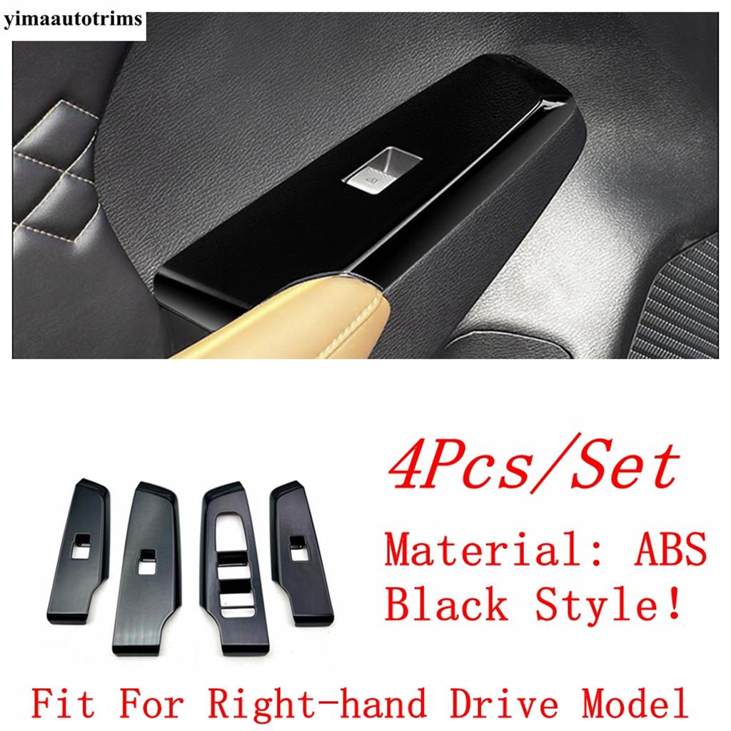 Car Door Armrest Window Lift Switch Panel Cover Trim For Mitsubishi Outlander  2024 2025 Carbon Fiber Interior Accessories