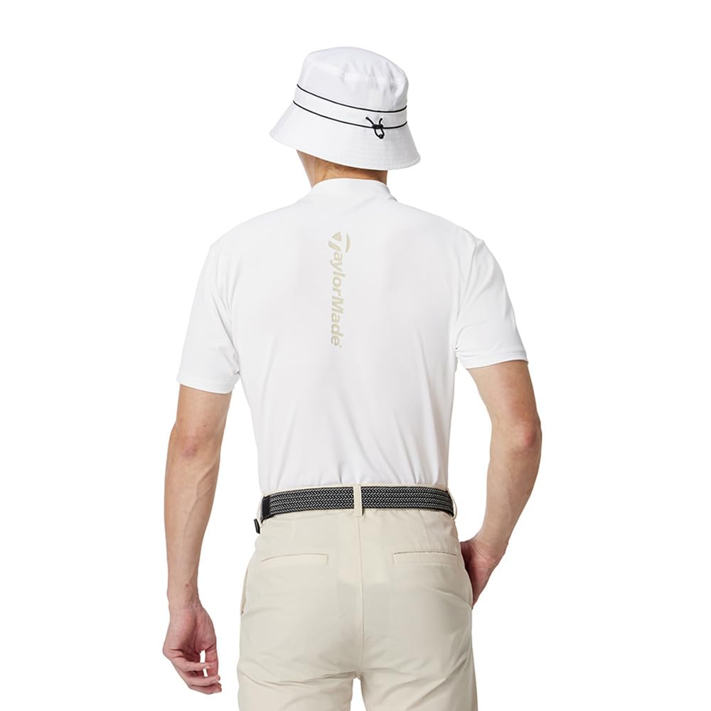 TaylorMade TM Basic S/S Mock, White, Size Small, Men's, 2025SS UN636