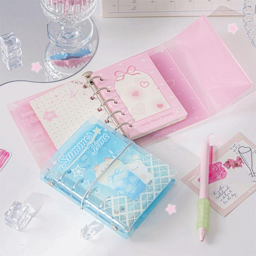 Portable Binder Ring Notebook Exquisite Diary Book Diary Book PVC Notebook  Office Use