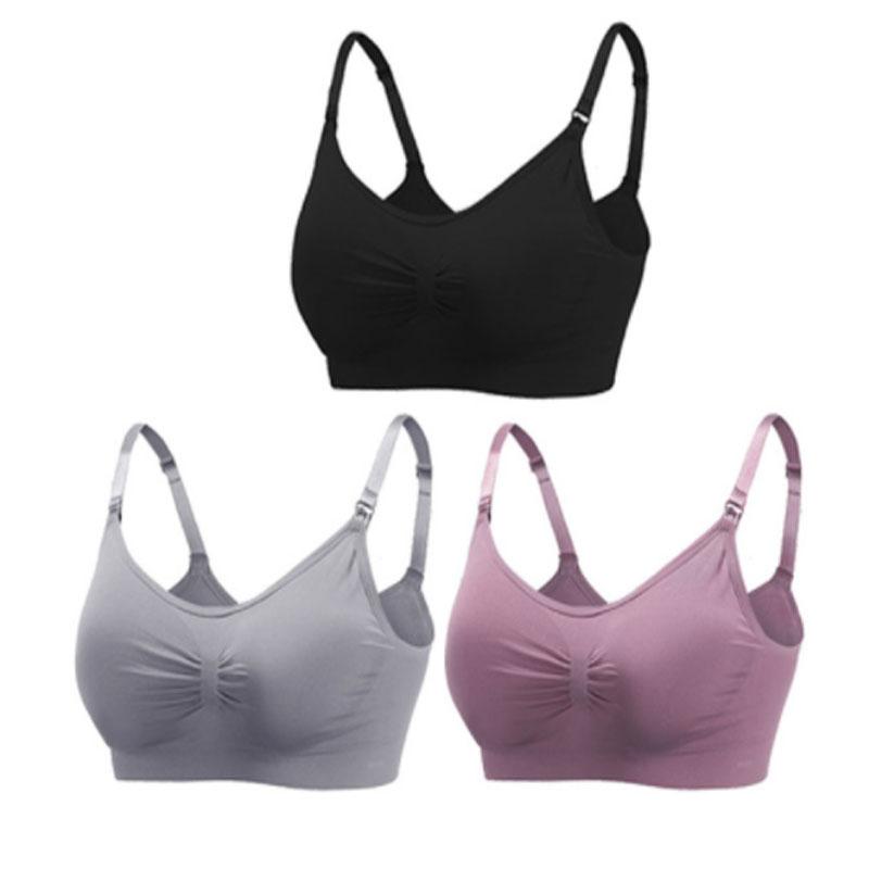 3pcs/Set High Quality Maternity Nursing Bras Cotton Breastfeeding Pregnant Underwear Seamless Large Size Breathable Bra Push Up