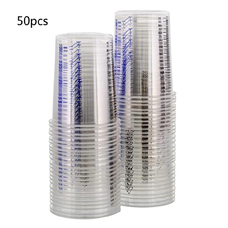20 Oz Disposable Plastic Mixing Cup 50Pcs Cups Used for Paint Resin Epoxy Resin 1