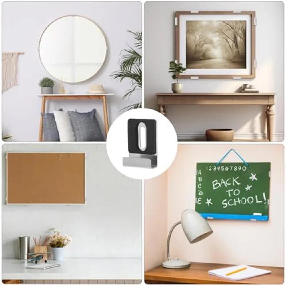 4pcs Wall Glass Mirror Clips Clamp Frameless Bathroom Mirror Glass Wall Mounting Fixing Kit Hardware With Screws Mirror Holder