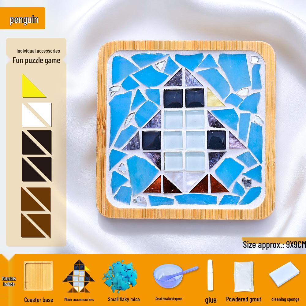 Handmade Mosaic Fruit Coaster DIY Kit: Children s Puzzle Craft for Kindergarten Team Building