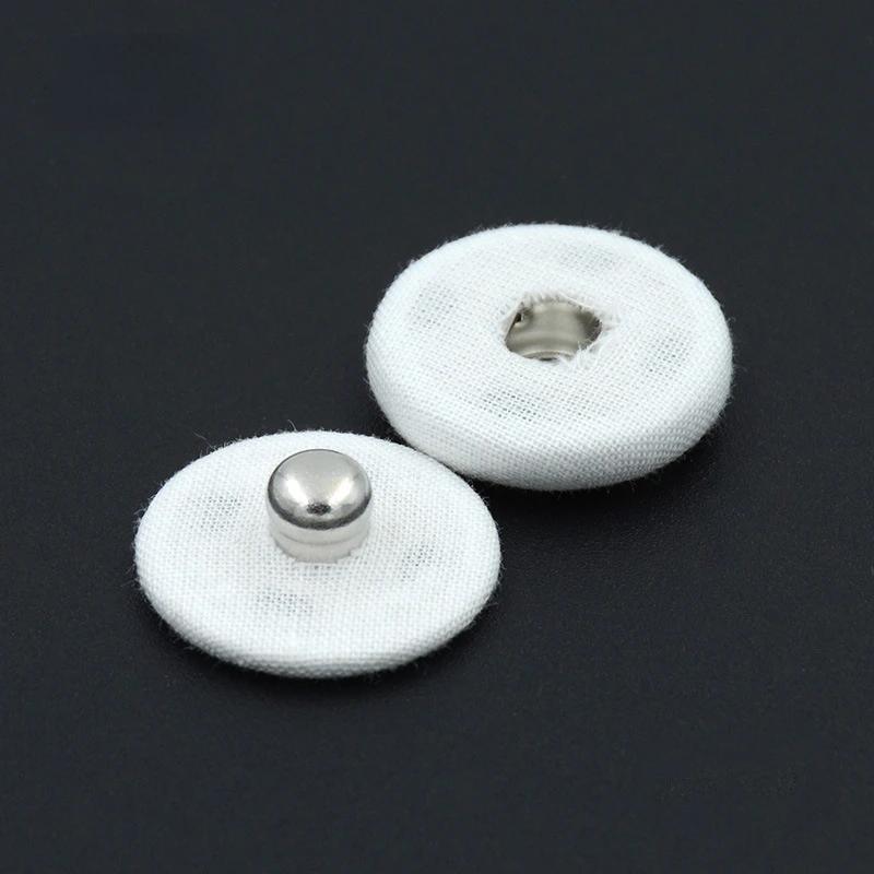 Kovové patentky Knoflíky na stisk Šití Oblečení Příslušenství Zapuštěná přezka Obalená látkou 20 ks 15/18/21/23/25 mm