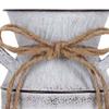 Flower Rustic Jug Decorative Metal Planter for Artificial Flowers Farmhouse Vase Living Room