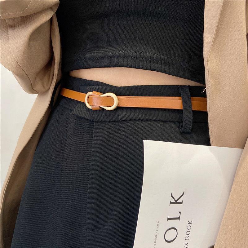 

Элегантный женский пояс слим на талию черного и верблюжьего цвета для универсальных модных стилей верблюд