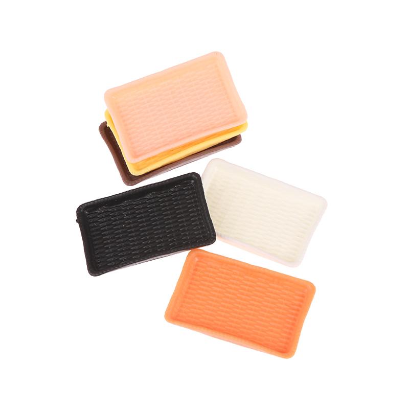 6 Stück 1:12 Puppenhaus Miniatur Speiseteller Dessertteller Serviertablett Küchenmodell Dekor Spielzeug Puppenhaus Zubehör