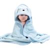 Baby Bath Towel with Animal Hood - Soft Cartoon Coral Hooded Cloak for Kids