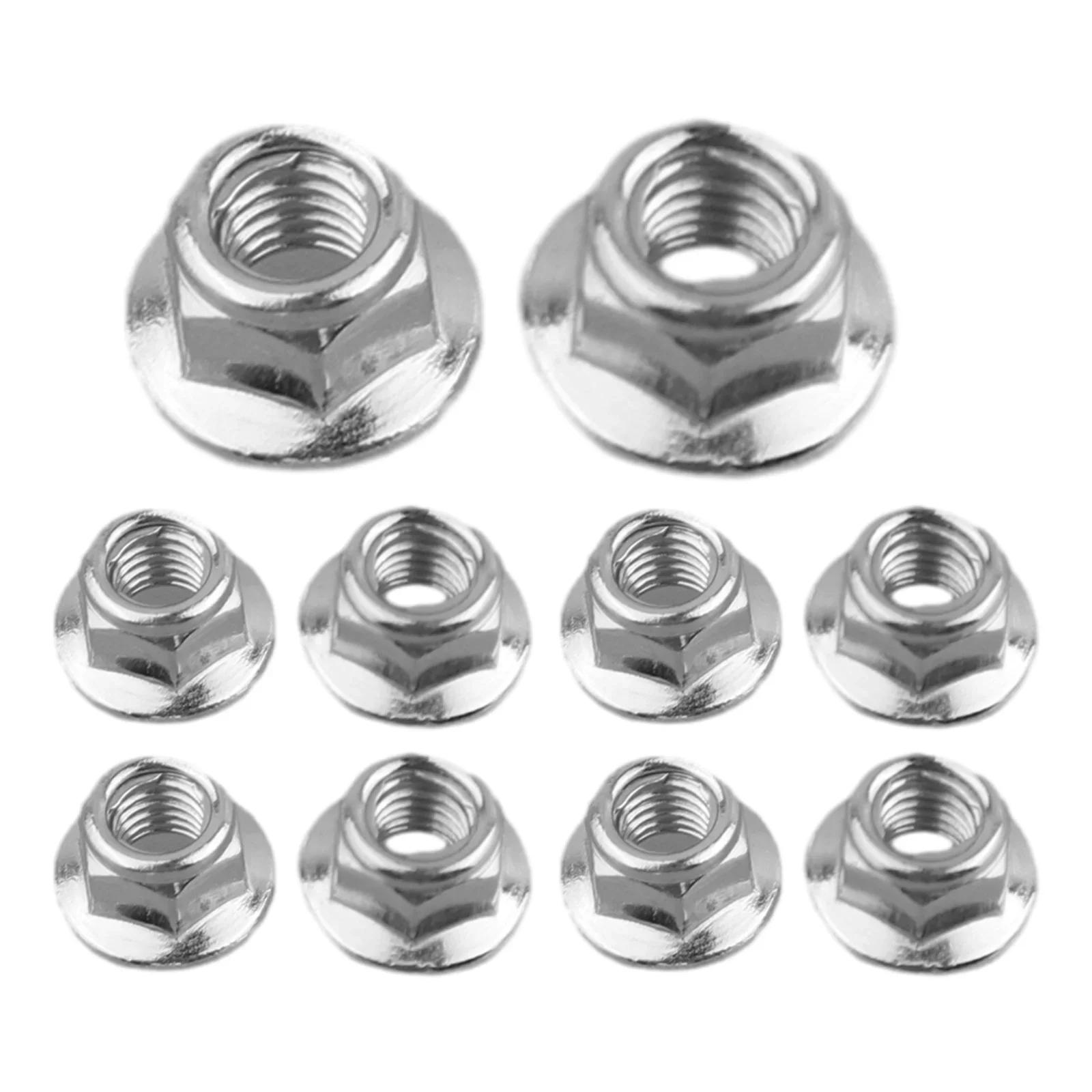 

10 Pcs Lawn Mower Fixing Nuts Protective Gasket M5 Screw Thread For Electric Cordless Grass Trimmer Garden Tools Accessories