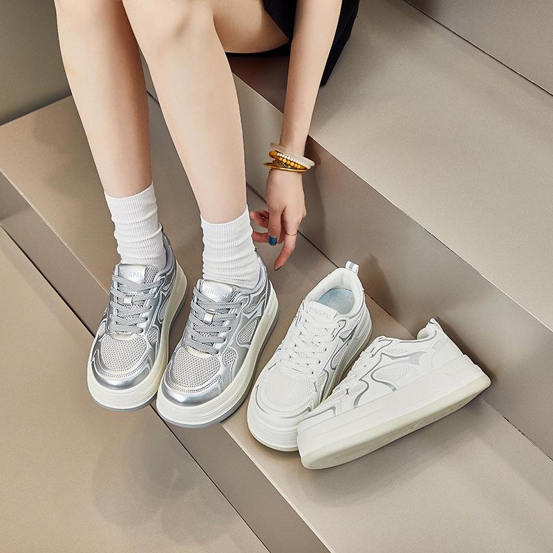 Повседневные женские кроссовки на платформе — фото 4