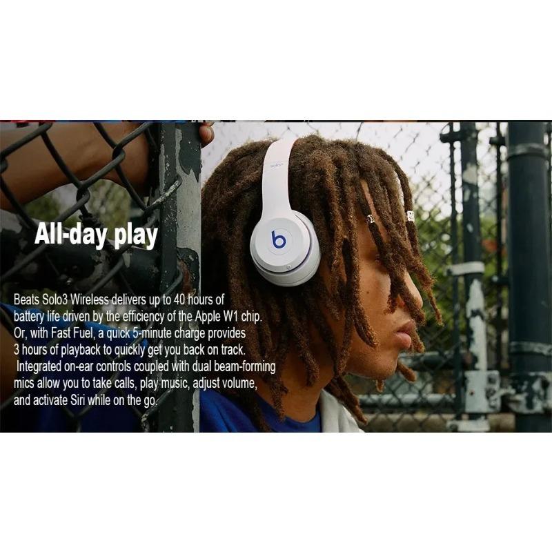 original Beats SOLO3 Bluetooth Headset Wireless Headphone 360Degree Surround HIFI Sound Music Gaming Hearing Aid foldable Headphone