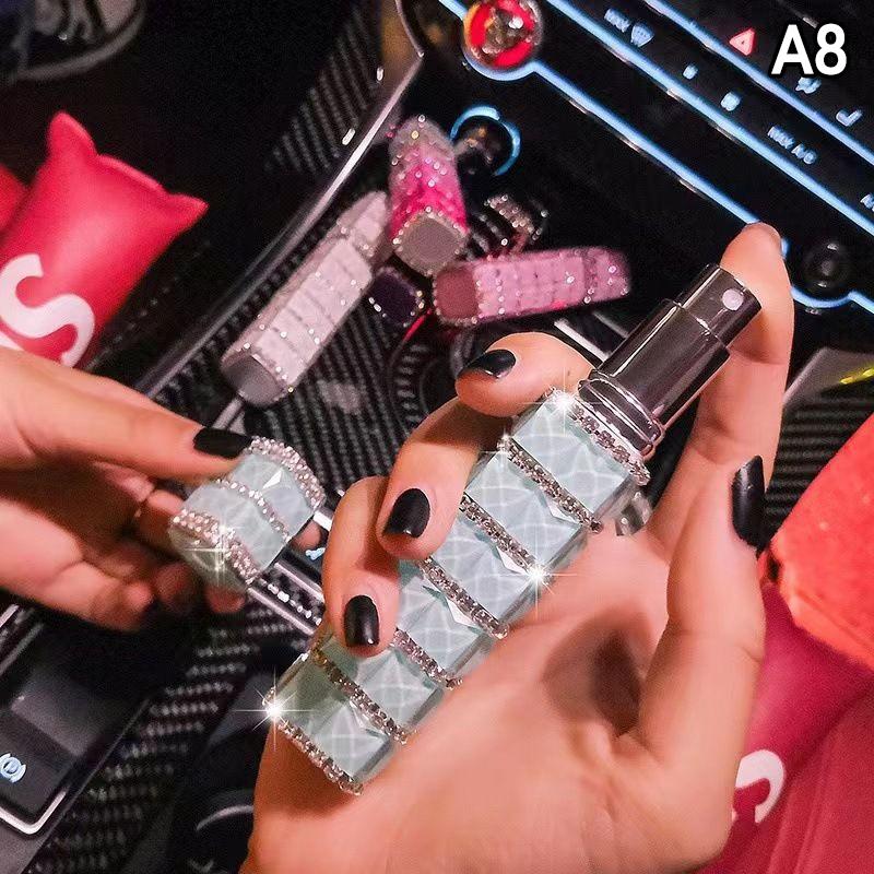 

Rhinestones-Encrusted Fragrance Bottle Refillable Fragrance Atomizer For Travel Spray Bottle Cosmetic Container Empty Bottle as the picture
