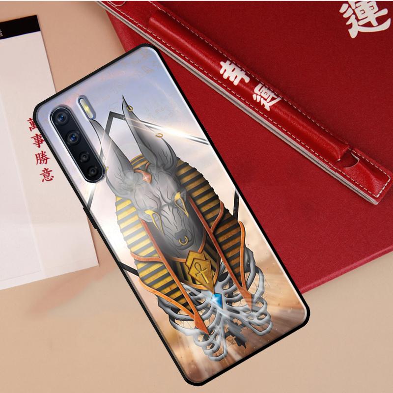 Anubis Egyptian God Case For Oppo A80 A58 A5 Pro A15 A16 A17 A57 A77 A94 A74 A54 A76 A96 A40 A60 A18 A38 A78 A98