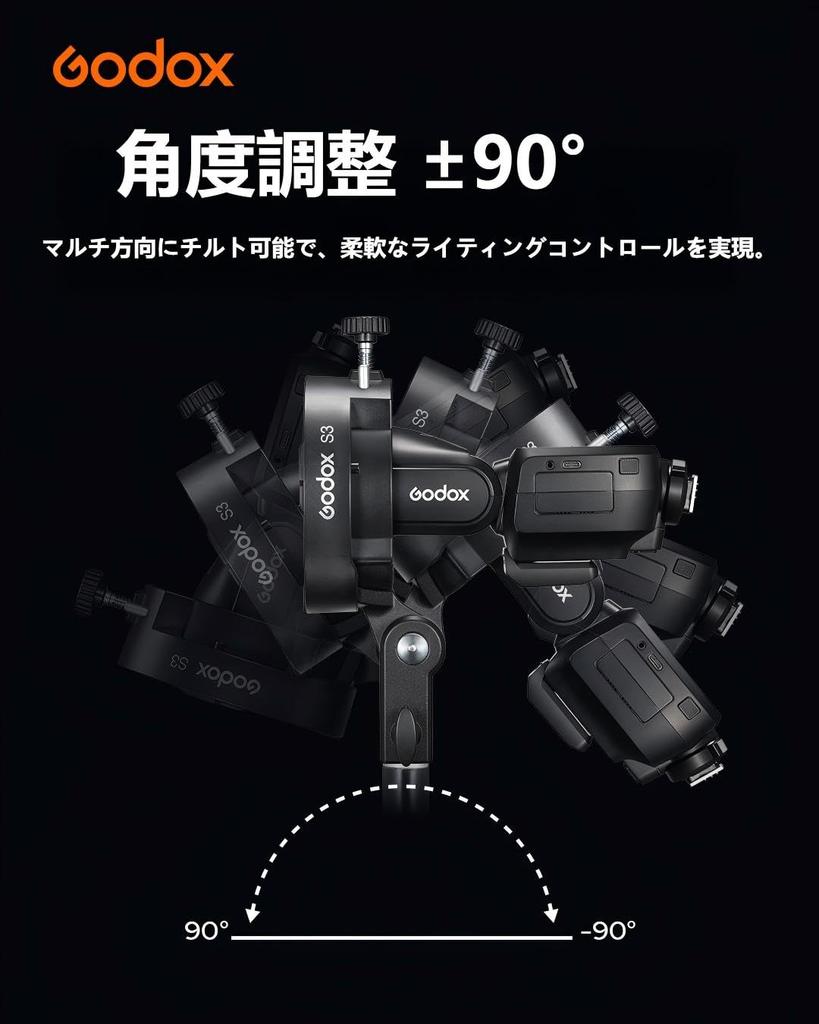 Godox S3 Bracket Bowens Mount Compatible S2 Upgrade Lightweight Compact Flash Holder Compatible with Godox TT685 S-Type AD200ProII, AD200Pro,