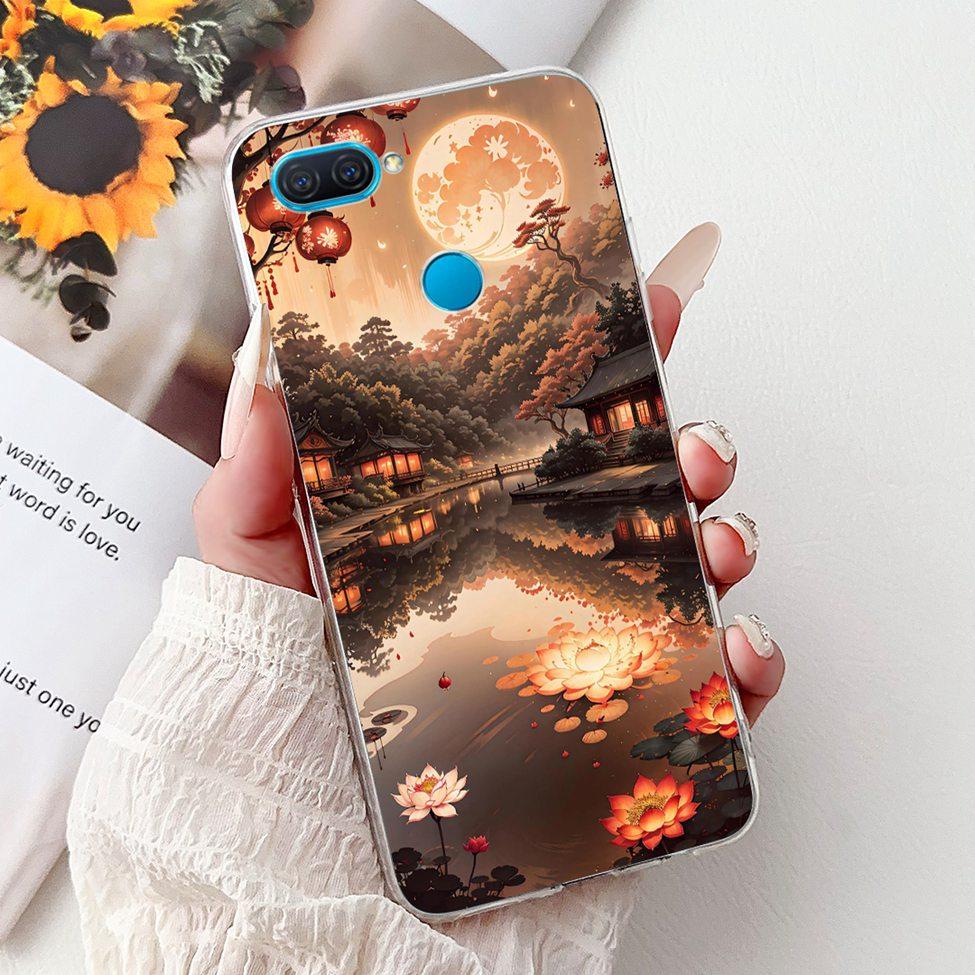 Clear For Oppo A12 CPH2077 CPH2083 Cover For Oppo A12 Case Luxury Butterfly Love Fashion Flowers Cool Lion Cute Painted