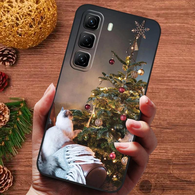 Christmas Painted Cover For Infinix Hot 40 60 50 Pro Plus 4G 50i 40i Case Silicone Soft Phone Cover For Infinix Hot 30 Play 30i