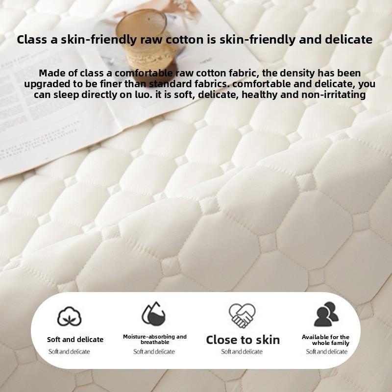Polyester Bed Mattress Protector With Nonslip Waterproof Cover For Home And Dorm Use