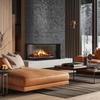 KRATKI FLOKI L Left Air Fireplace 12 kW Ø200 Black Set for Installation