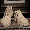 Spring and Autumn Men's Leather Boots New Sports Non-slip Work Versatile Light Casual Men's Construction Site Martin Labor Insurance Trend Shoes