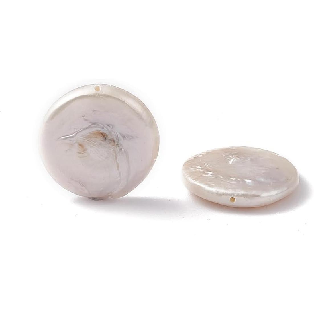 

LiQunSweet 15 шт. Натуральный культивированный пресноводный барочный кеши россыпь плоские круглые нити бусин для женских серег, ожерелья, браслета, для изготовления ювелирных изделий Flat Round Keshi Pearl Be