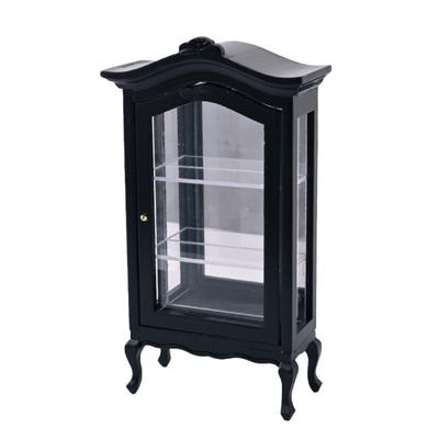 Klassischer Holz Miniatur Aufbewahrungsschrank für 1/12 Puppenhäuser Zubehör Dekorative Ausstellungsregal für Bastelmodell Projekt