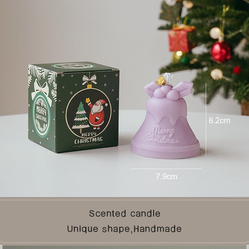 Christmas scented candles handmade bells modeling wax candles Christmas souvenir fragrance