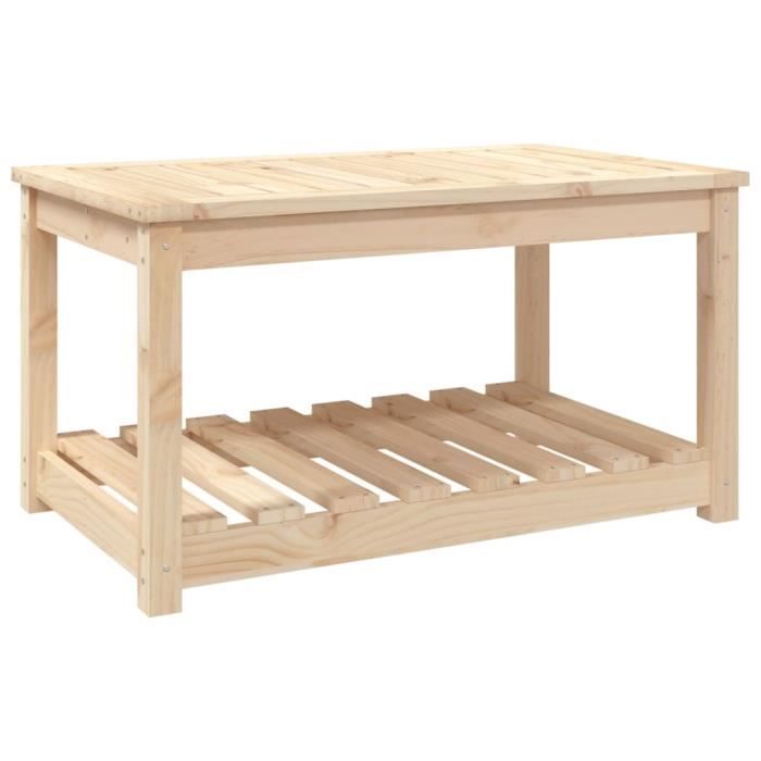 VidaXL Table de jardin 82,5x50,5x45 cm bois massif de pin 824134