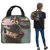 Cartoon Moose Oil Painting Insulated Lunch Bag for Women Kids Portable Food Boxes Thermal Lunch Box Tote