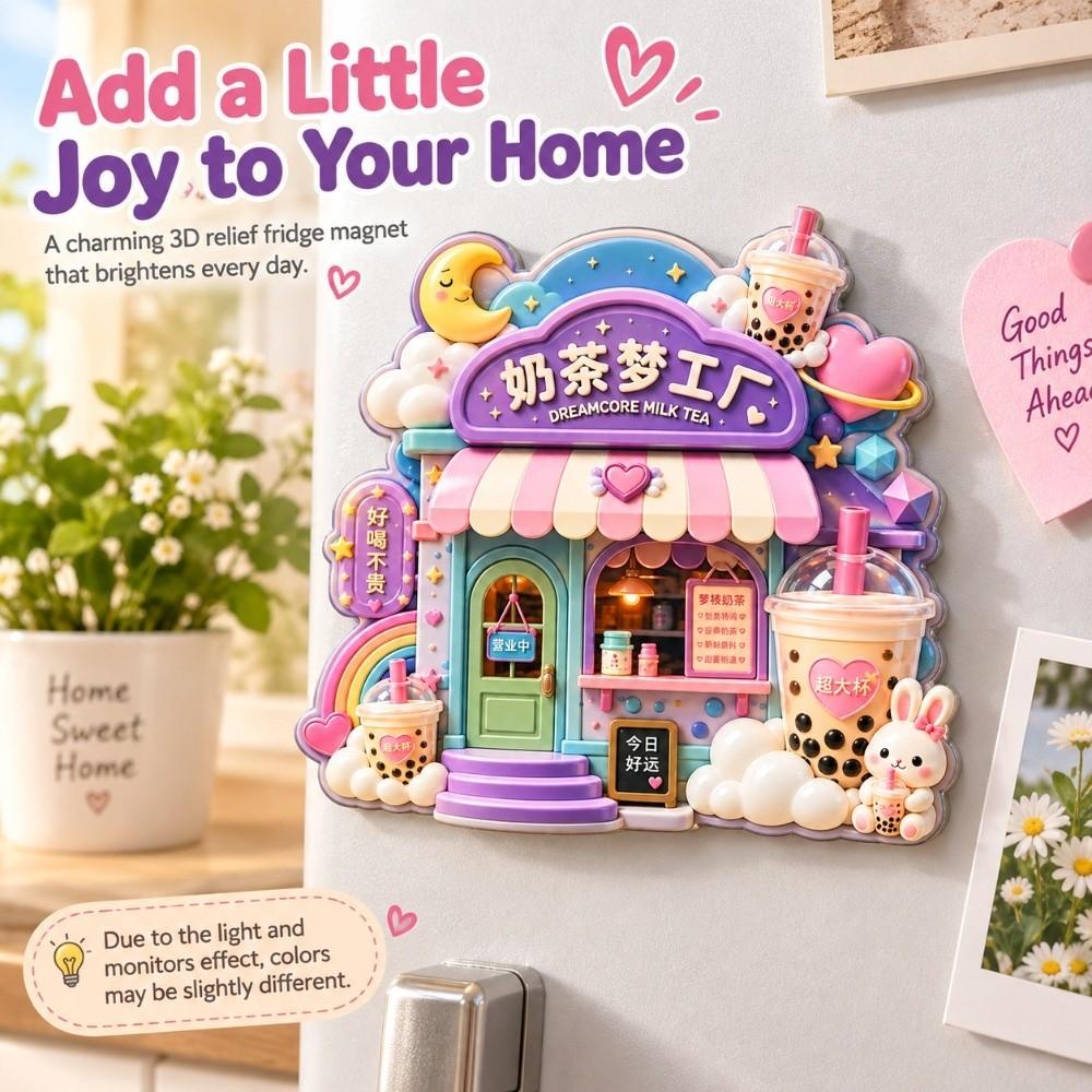 3D Relief Fridge Magnet Cartoon Pattern Decorative Fridge Magnet Refrigerator Magnet  Home Decor