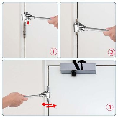 Chave para Fresta de Porta Ajuste de Fresta de Alinhamento de Porta Ferramenta de Reparo de Dobradiça Ajustável DIY Corretor de Queda de Porta