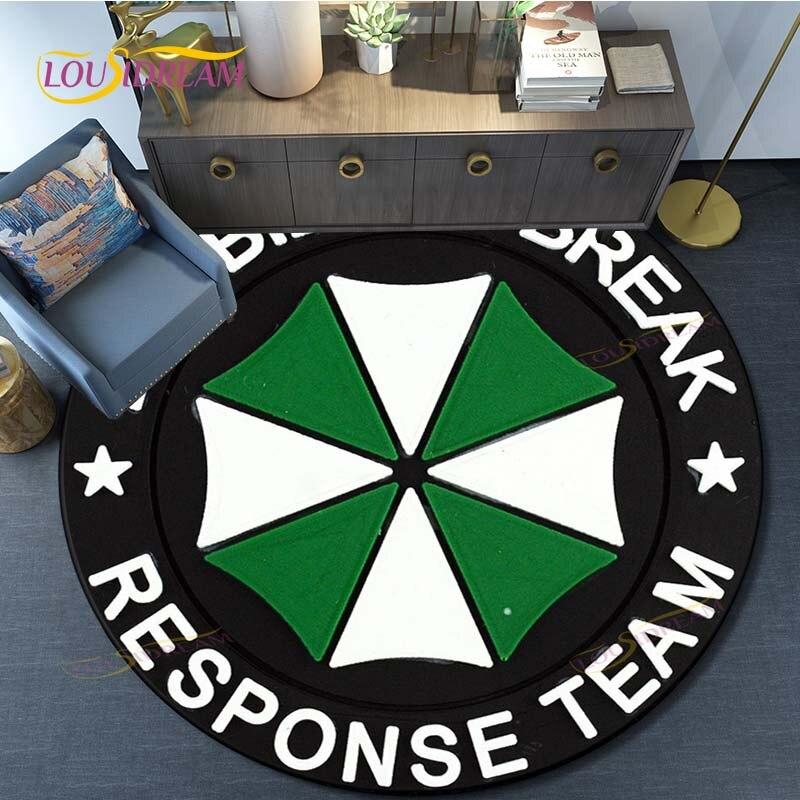 

Ковер с рисунком Resident Evil, мягкое круглое одеяло, нескользящий коврик, CD-коврик, декор для гостиной, спальни