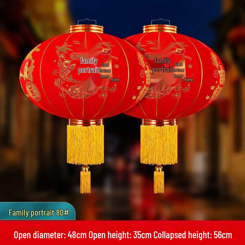 New Style Red Lantern with Lights for New Year and Spring Festival Decoration