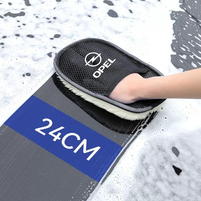 Car Wash Glove Wool Soft Bristled Cleaning Brush Tools For Opel Mokka C Corsa D Zafira A Astra Insignia Adam Vectra H G J Antara