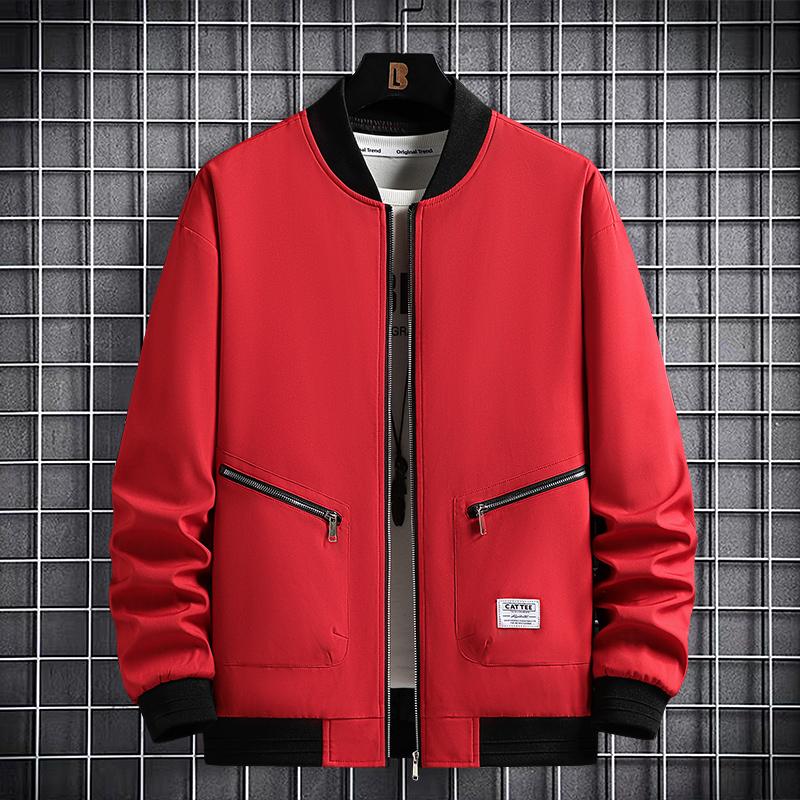 Plus Size Men Jacket Bomber Jacket Zipper Coat Man Autumn Outerwear Coat