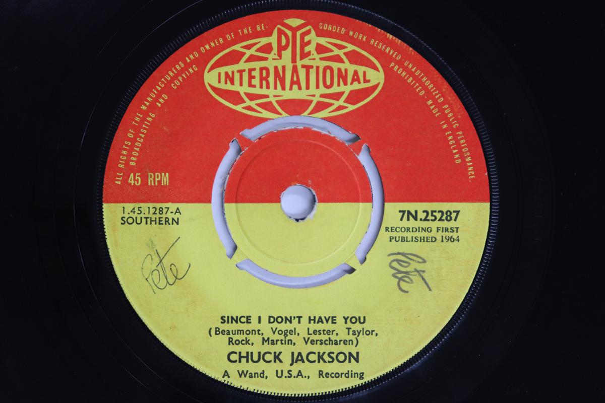 

7inch Record CHUCK JACKSON - Since I Don t Have You / Hand It Ov 7N25287 PYE INTERNATION 1965 UK Soul/Funk Used
