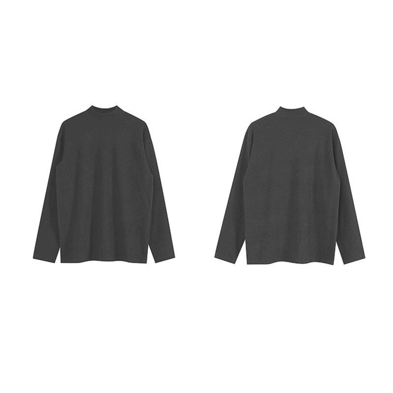 Wassup Basic High-End Half-High Collar Thermal Base Layer Top for Men and Women, Versatile American Style Trendy Brand T-Shirt for Spring and Autumn