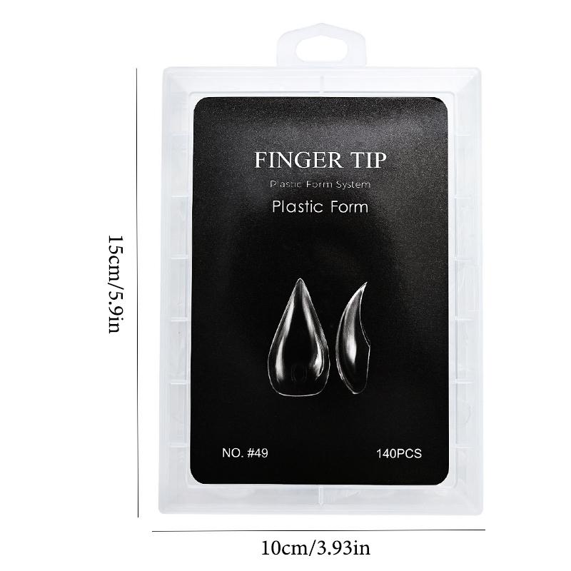 3D Eagle Claw Curved Fake Reusable Nails Full Cover Press On Nail Forms Molds Crystal Nail Extension Tip Suitable For Poly Nail