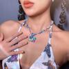 IF ME Beads Multilayer Necklace Butterfly Flower Choker Women Jewelry Accessories