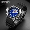 SANDA 3008 Waterproof Alarm LED Dual Display Sport Quartz Men Digital Watch Creative Diving Mens Watches Clock Relogio Masculino