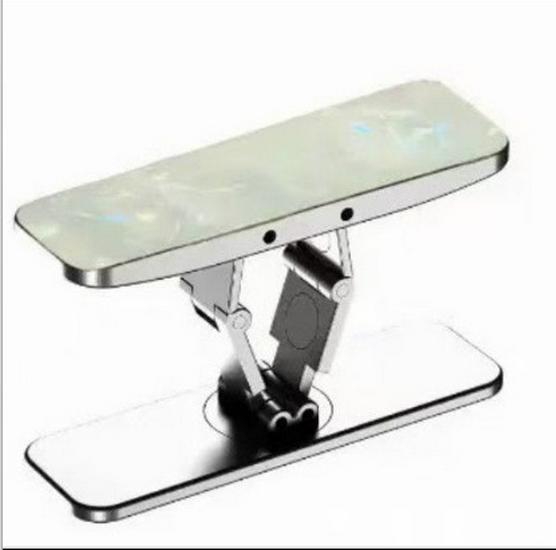 

360° Rotating Magnetic Zinc Alloy Phone Stand - Foldable & Desktop Friendly срібний/білий