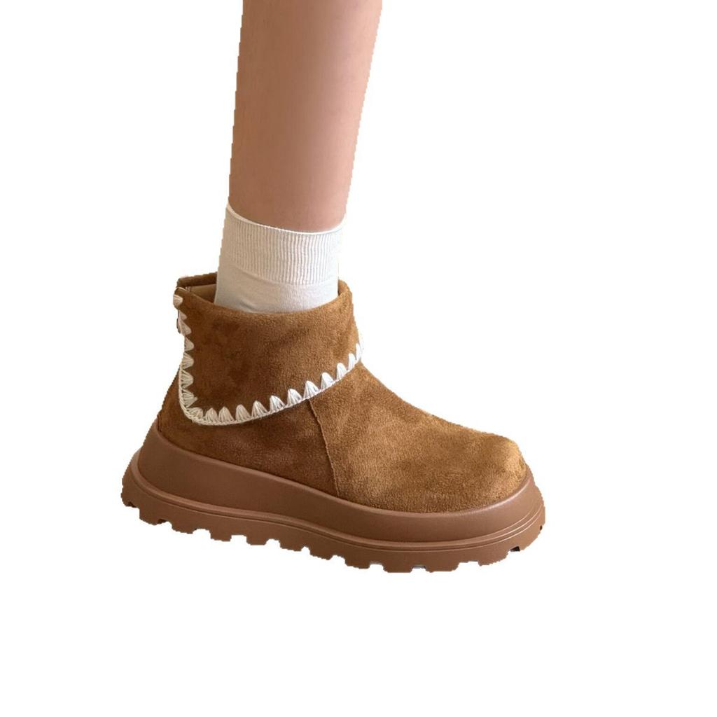 Velvet version~ Huge good-looking thick-soled Boken short boots for women's 2025 autumn and winter new small Maillard Martin boots