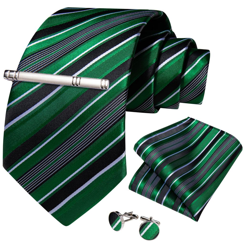 Slik Herren-Krawattenklammer-Set, rot, Schnee, Krawatte, Einstecktuch, Manschettenknöpfe, Hochzeit, Party, USA