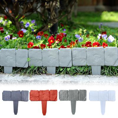 Yousheng Faux Stone Fence Landscape Edging Easy Installation Flower Bed Lawn Yard Weed Barrier Fence Garden Bed Boundary