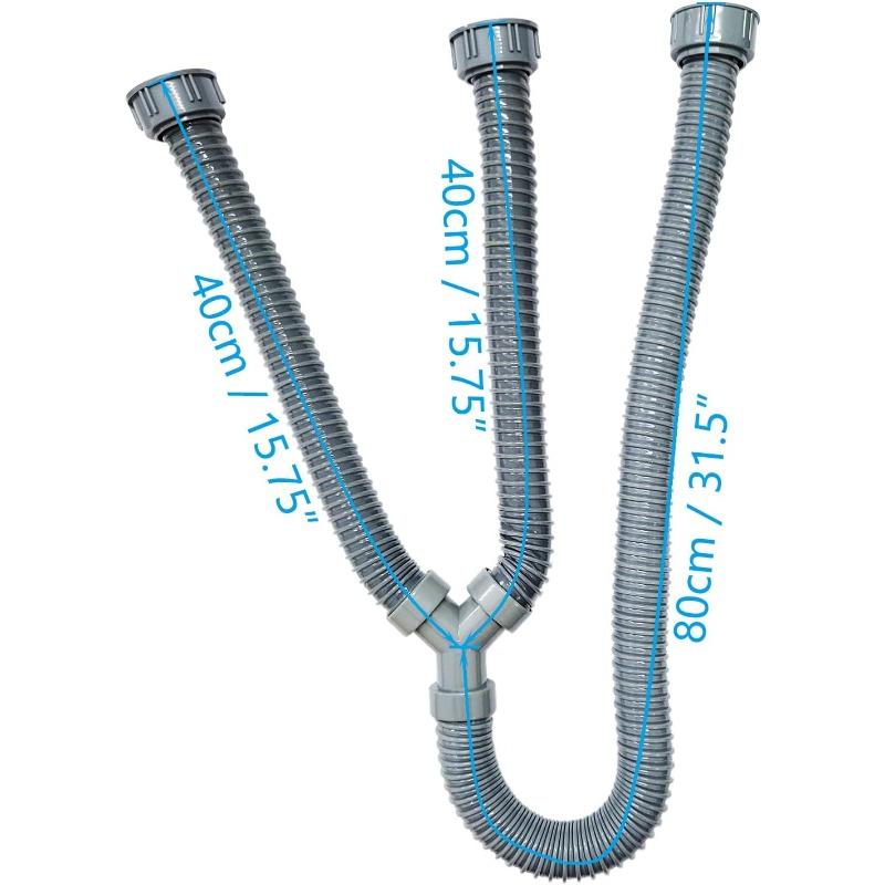 

Kitchen Basin Waste Water Outlet 3-Way Y Pipe Double Sink Motorhome Caravan Barbed Hose Water Fuel Air Connector Anti-Corrosion