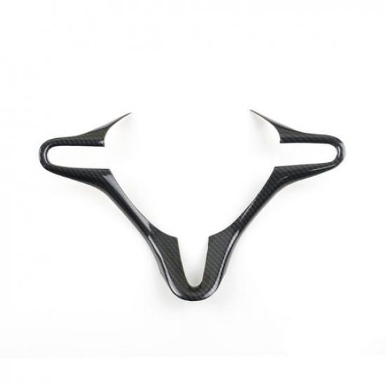 Carbon Fiber Black Steering Wheel Frame Cover Trim For Honda Civic 8th FIT Civic