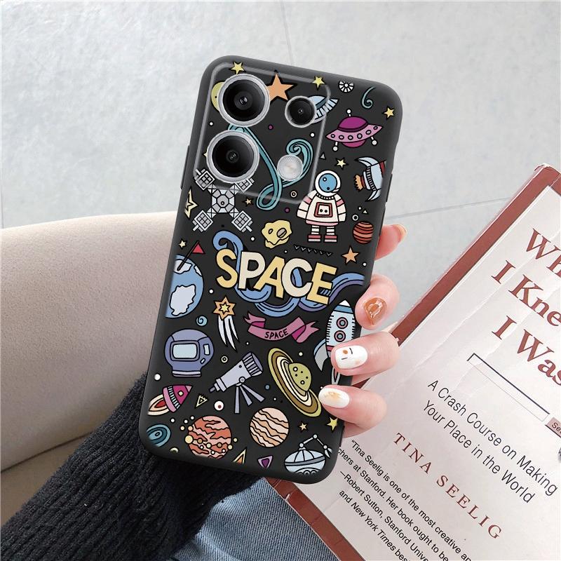 

Мягкий черный силиконовый чехол для телефона с рисунком кошки и животного для Xiaomi Redmi Camera, противоударный защитный резиновый бампер для Redmi Note 13 Pro 13C, чехлы Redmi 13 4G