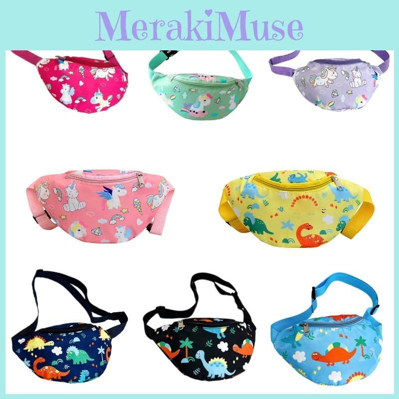 Niedliche Einhorn Kinder Hüfttasche Cartoon Dinosaurier Umhängetasche Nylonmaterial Leicht Und Diebstahlsicher