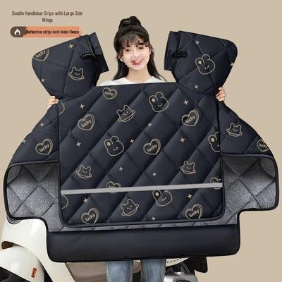 Cubierta Impermeable Universal con Forro de Lana para Parabrisas de Vehículos Eléctricos – Protección para Todas las Estaciones para Motocicletas